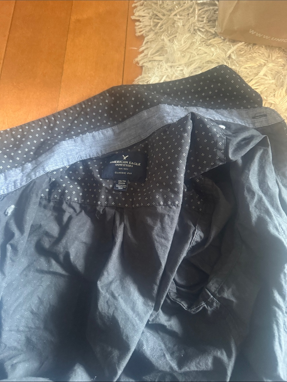 American Eagle Outfitters Men's Navy Lightweight Shirt Jacket